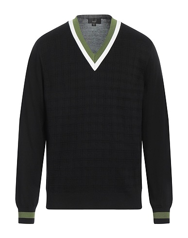 DUNHILL Jumper Black 57% Mulberry silk, 43% Cotton