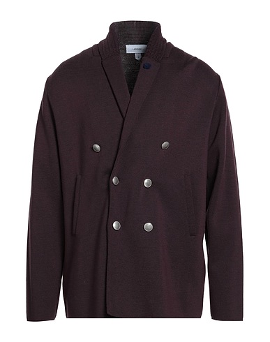 LARDINI Cardigan Plum 100% Wool