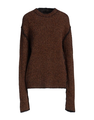 UMA WANG Jumper Brown 55% Polyamide, 30% Alpaca wool, 15% Wool