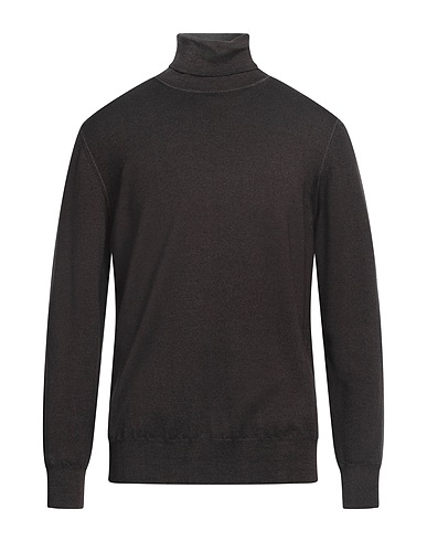 KANGRA Polo neck Dark brown 100% Wool