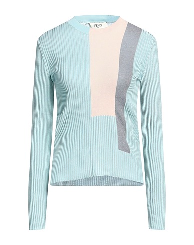 FENDI Sweater Sky blue 93% Silk, 4% Synthetic fibers, 1% Elastane, 1% Mohair wool, 1% Wool