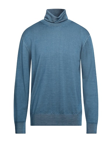 ALTEA Turtleneck Slate blue 100% Virgin Wool