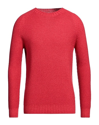 H953 Pullover Rosso 100% Lana Merino