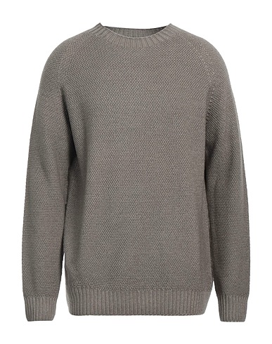 H953 Pullover Verde militare 100% Lana Merino