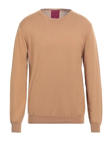 CAPSULE KNIT Pullover Camel 100% Coton