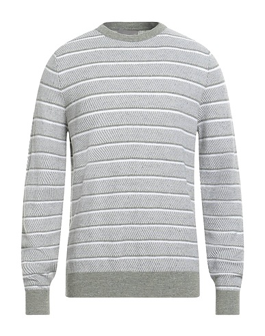 CANALI Jumper Sage green 93% Cotton, 7% Linen