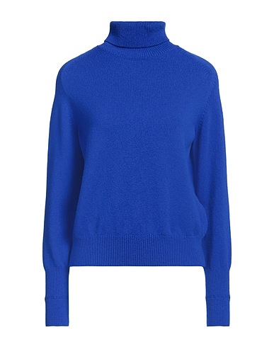 VICTORIA BECKHAM Polo neck Bright blue 100% Lambswool