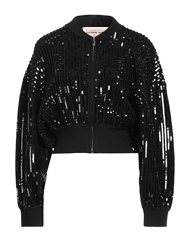 ALEXANDRE VAUTHIER Strickjacke Schwarz 88% Wolle, 10% Polyamid, 2% Elastan, Polyethylen
