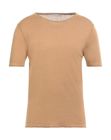 GREY DANIELE ALESSANDRINI Jumper Beige 57% Linen, 43% Cotton