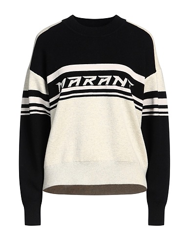 MARANT ÉTOILE Pullover Nero 39% Cotone organico, 22% Viscosa, 22% Fibre sintetiche, 16% Lana, 1% Elastan