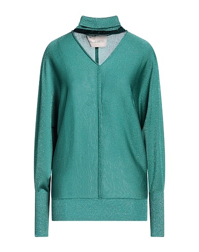 CIRCUS HOTEL Polo neck Turquoise 55% Viscose, 25% Polyamide, 13% Metallic fiber, 7% Polyester