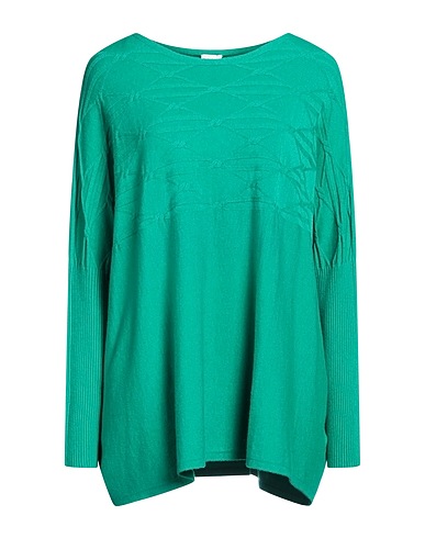 Z.O.E. ZONE OF EMBROIDERED Jumper Emerald green 53% Viscose, 24% Polyester, 23% Polyamide