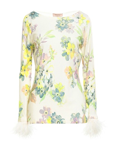 TWINSET Jumper Beige 55% Viscose, 45% Polyamide, Ostrich feathers