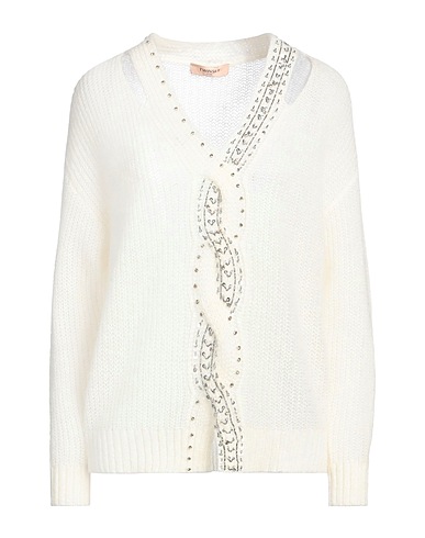 TWINSET Pullover Off white 40% Poliammide, 30% Lana mohair, 30% Lana, Poliestere