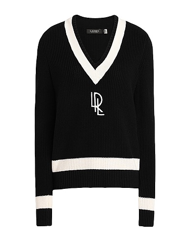 LAUREN RALPH LAUREN Pullover Nero 100% Cotone