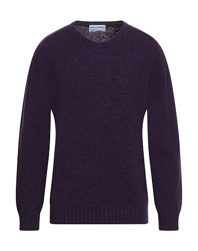 SHETLANDER'S Pullover Violet 100% Laine vierge
