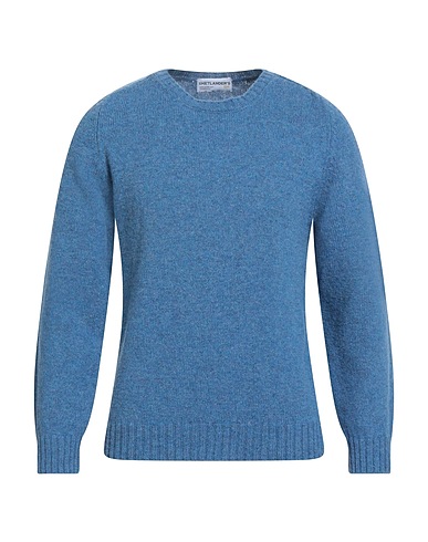 SHETLANDER'S Pullover Bleu clair 100% Laine vierge