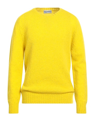 SHETLANDER'S Pullover Jaune 100% Laine vierge