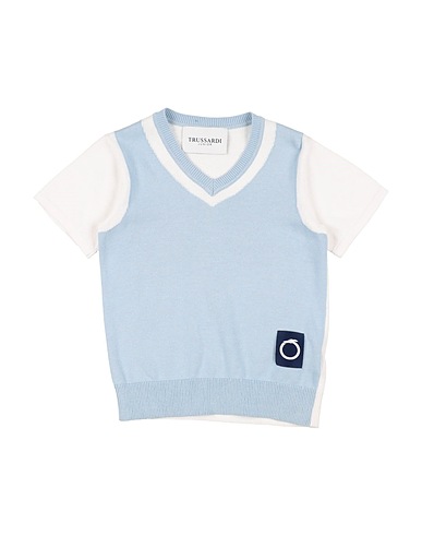 TRUSSARDI JUNIOR Jumper Sky blue 100% Cotton