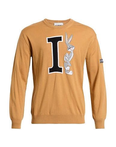 ICEBERG Pullover LOONEY TUNES Cammello 100% Lana Vergine, Cotone