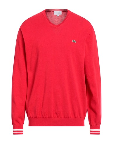 LACOSTE Jumper Red 100% Cotton, Polyamide