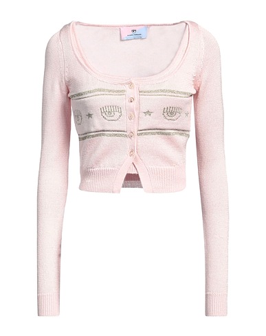 CHIARA FERRAGNI Twin set Rosa chiaro 31% Acrilico, 31% Lana, 25% Viscosa, 7% Poliestere, 6% Fibra di metallo