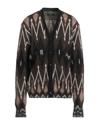 AMIRI Cardigan Marrone 35% Lana Merino, 35% Lana di baby alpaca, 30% Poliammide