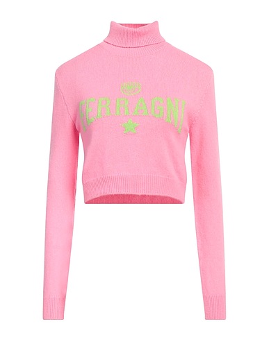 CHIARA FERRAGNI Turtleneck Pink 40% Wool, 30% Viscose, 20% Polyamide, 10% Cashmere