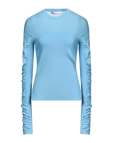 CEDRIC CHARLIER Sweater Sky blue 85% Cotton, 15% Cashmere, Polyamide, Elastane