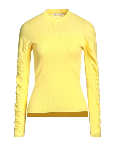CEDRIC CHARLIER Jumper Yellow 85% Cotton, 15% Cashmere, Polyamide, Elastane