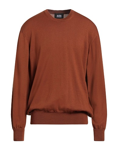 ALPHA STUDIO Pullover Cuoio 100% Lana Merino