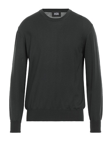 ALPHA STUDIO Sweater Dark green 100% Merino Wool