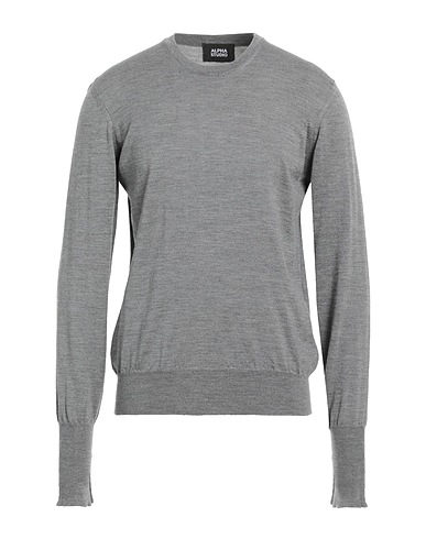 ALPHA STUDIO Sweater Light grey 100% Merino Wool