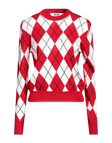 MSGM Jumper Red 100% Virgin Wool