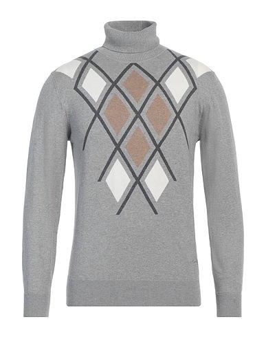 SHOCKLY Polo neck Light grey 95% Cotton, 5% Cashmere
