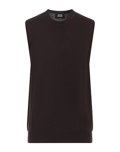 ALPHA STUDIO Jumper Chocolate brown 100% Merino Wool