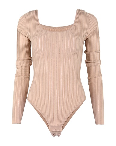 ISABEL BENENATO TOPWEAR Beige 82% Viscosa, 18% Poliestere