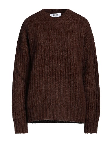 MSGM Pullover Marrone 55% Acrilico, 17% Lana mohair, 17% Lana, 11% Poliammide