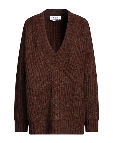 MSGM Pullover Testa di moro 55% Acrilico, 17% Lana mohair, 17% Lana, 11% Poliammide