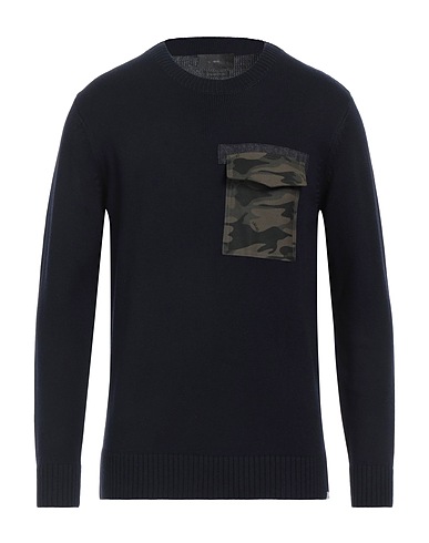 LIU •JO MAN Sweater Midnight blue 41% Cotton, 28% Polyester, 13% Acrylic, 13% Polyamide, 5% Wool