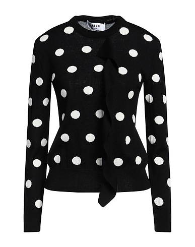 MSGM Jumper Black 100% Virgin Wool