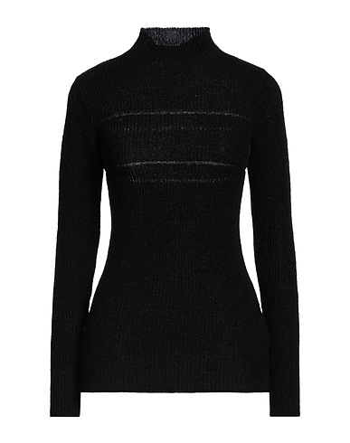 MSGM Polo neck Black 37% Acrylic, 33% Polyamide, 30% Mohair wool
