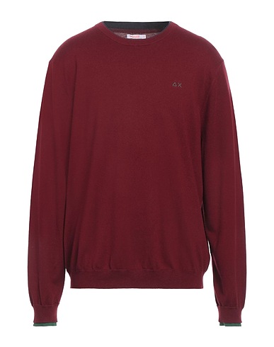 SUN 68 Pullover Bordeaux 50% Lana Merino, 50% Cotone