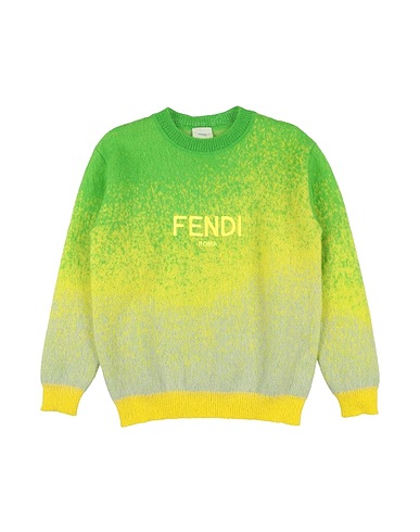 FENDI Jumper Lime green 60% Mohair wool, 32% Polyamide, 7% Wool, 1% Alpaca wool, Polyester