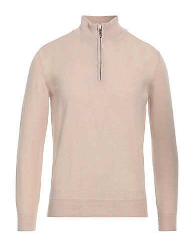 KANGRA Jumper with zip Beige 100% Wool