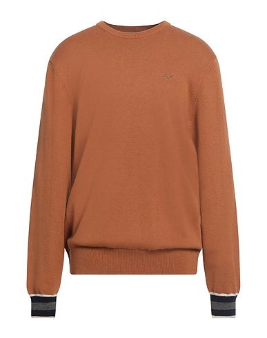 SUN 68 Sweater Camel 50% Merino Wool, 50% Cotton