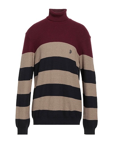 U.S.POLO ASSN. Polo neck Burgundy 40% Acrylic, 30% Wool, 30% Cotton