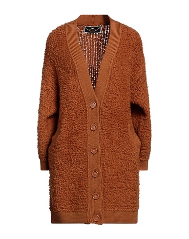 ELISABETTA FRANCHI Cardigan Camel 72% Wool, 28% Polyamide