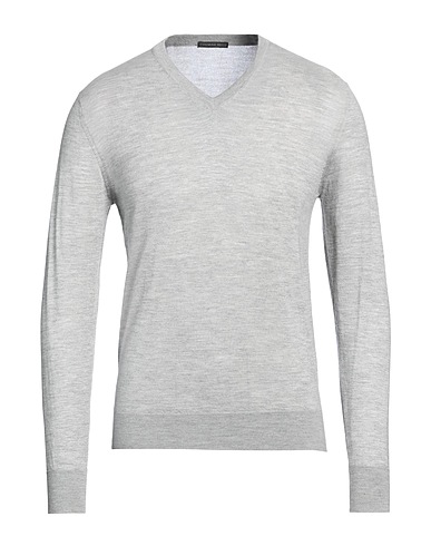 THOMAS REED Sweater Light grey 70% Wool, 30% Silk