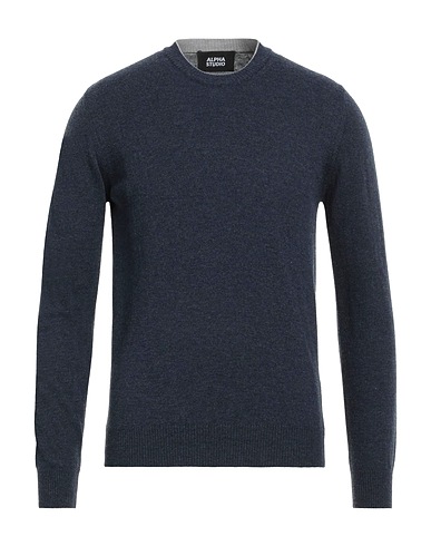 ALPHA STUDIO Sweater Navy 100% Geelong Wool